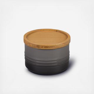 Petite Canister with Wood Lid
