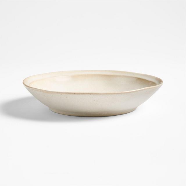 Prairie Natural Recycled Stoneware Low Bowl