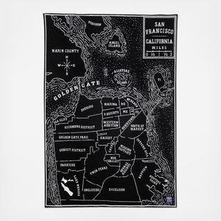 San Francisco Map Throw
