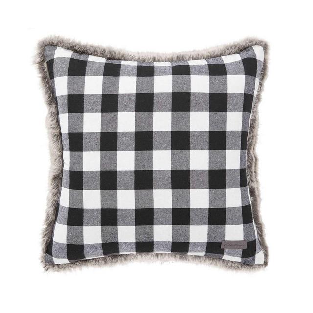 Eddie Bauer Cabin Plaid & Faux Fur Decorative Pillow