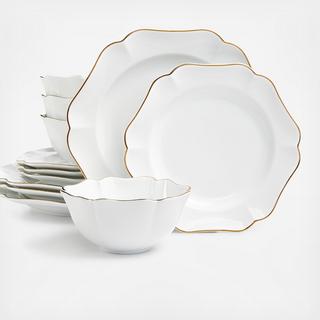 Martha Stewart Collection - 12-Piece Baroque Dinnerware Set, Service for 4