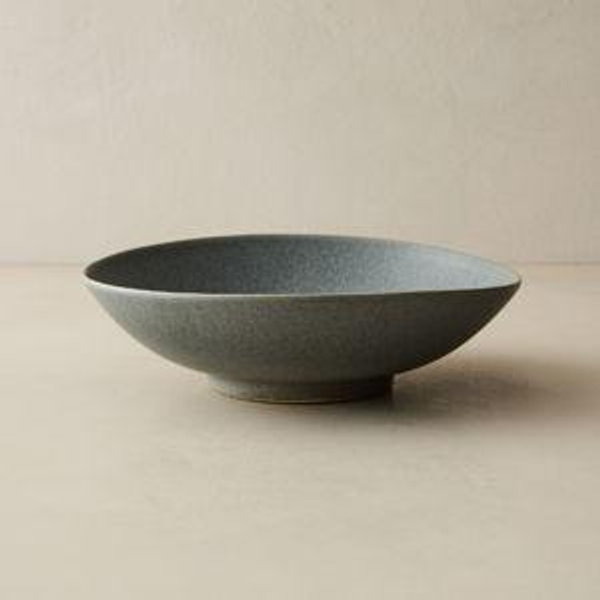 Kanto Stoneware Low Bowl - Arctic Blue