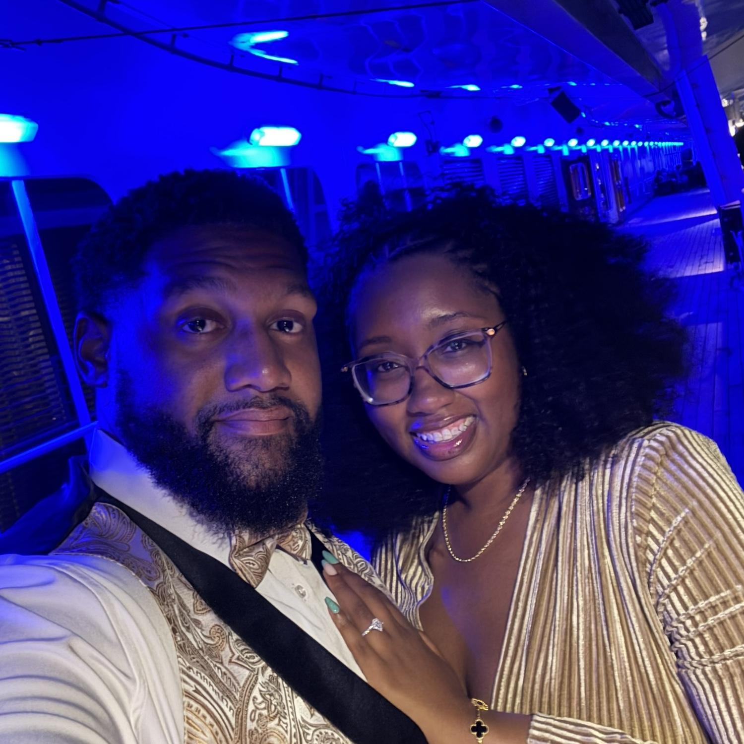 Engagement day! 8/5/25 on our first cruise together