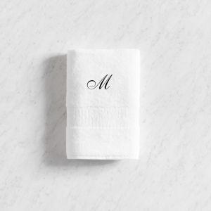 Resort Organic Cotton Hand Towel stYLE #555 Shelly (Black Letter M)
