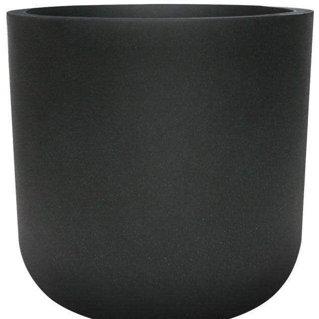 11" H x 11.6" Dia (9.8" Pot Opening) Plastic Black Tall Round Planters for Outdoor Plants, Resin Flower Pot for Indoor and Outdoor Plants, Plant Pot with Drainage Holes and Plug for Home Patio Garden