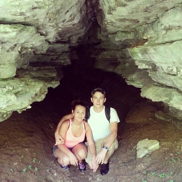 My first time ever in a cave!