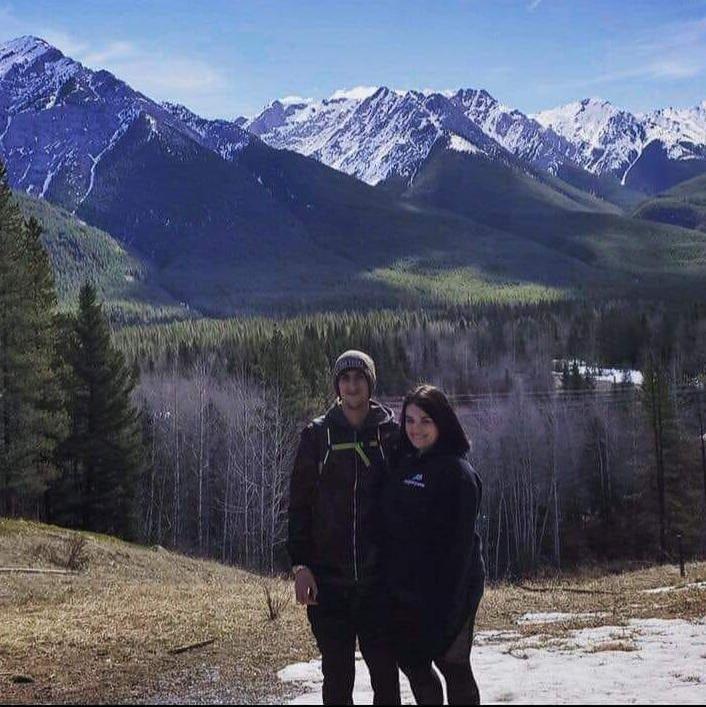 One of our many hikes together.