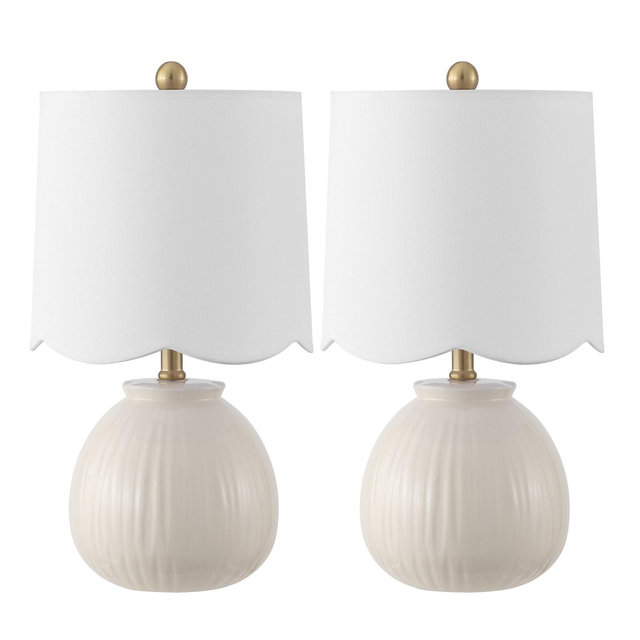 Devi 20.25" Table Lamp - TBL4631 - White - Safavieh