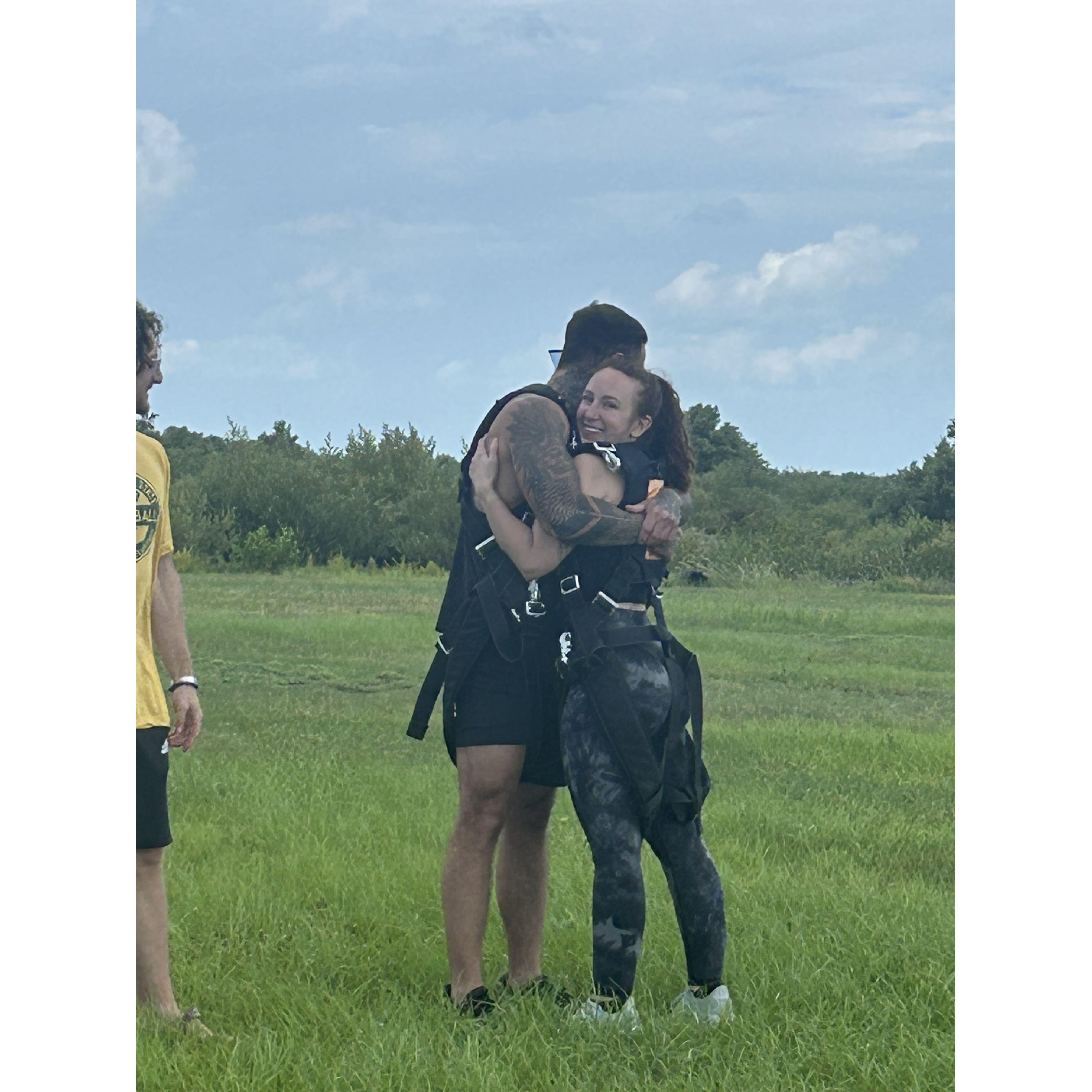 June 2024 - Ian's first experience skydiving (Quinci's very thankful he still loves her just as much after that experience together LOL)