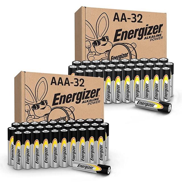 Energizer Alkaline Power AA Batteries and Alkaline Power AAA Batteries Variety Pack, 32 AA and 32 AAA Batteries, 64 Count