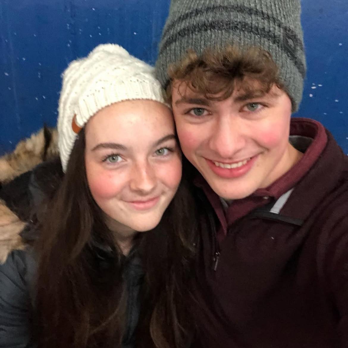 Our second date :) We went ice skating!