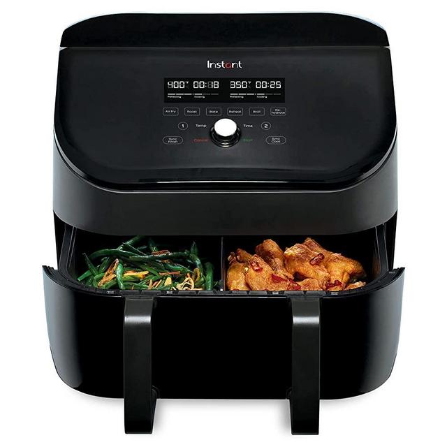 Instant Vortex 9 Quart VersaZone 8-in-1 Air Fryer with Dual Basket Option, From the Makers of Instant Pot with EvenCrisp Technology, Nonstick and Dishwasher-Safe Basket, App With Over 100 Recipes