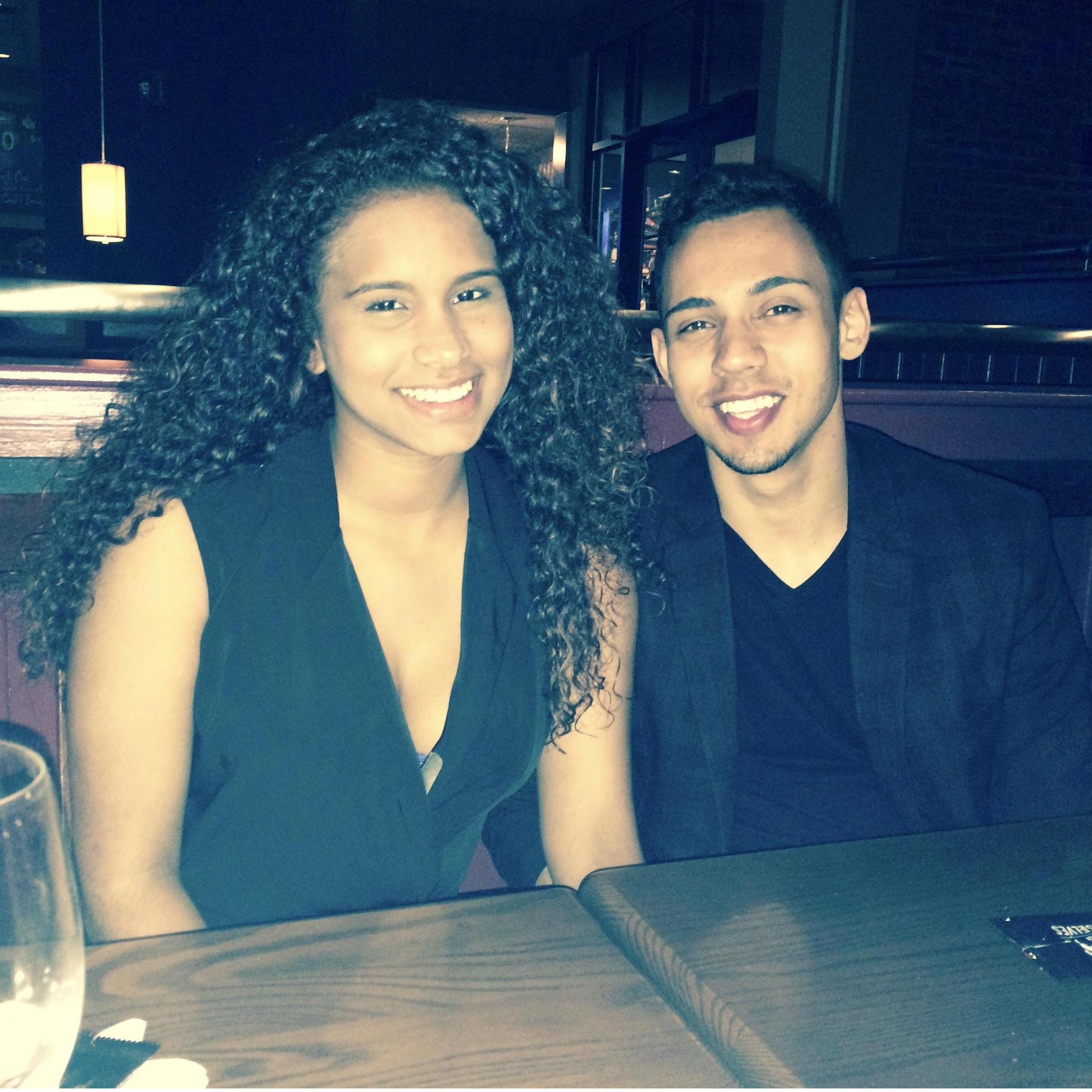 Our first date dining out
