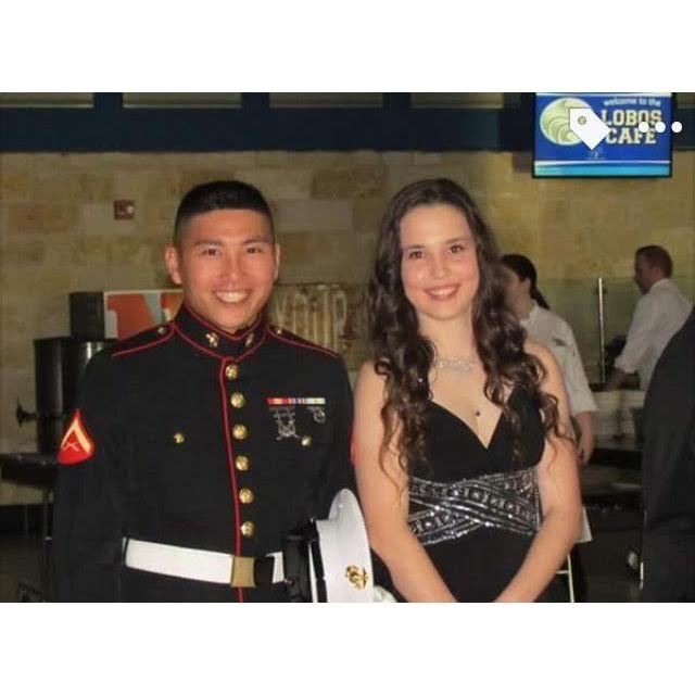 Our last high school military ball - John had already graduated and was in the marines!