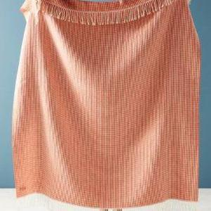 Fringed Waffle Throw Blanket