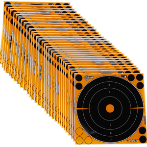 Black/Orange Splash Reactive Bullseye Targets (30 Pack)