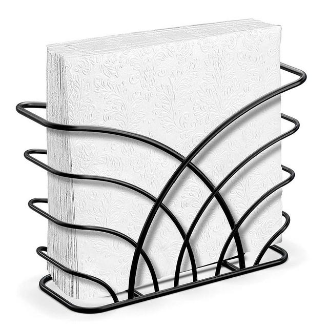 LEVIMETREE Black Napkin Holder for table Modern Dining Table Décor Napkin Holder for Kitchen Table Serviette Holder Tissue Dispenser Servilleteros Para Mesas Kitchen Restaurant Hotel Home Décor
