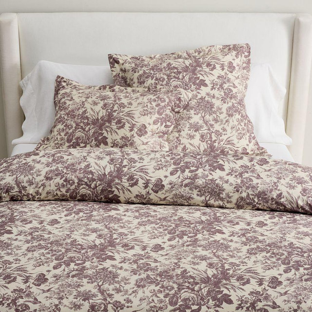 Sorrel Toile Duvet, Plum, Full/Queen
