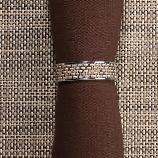 Mini Basketweave Napkin Ring, Set of 4
