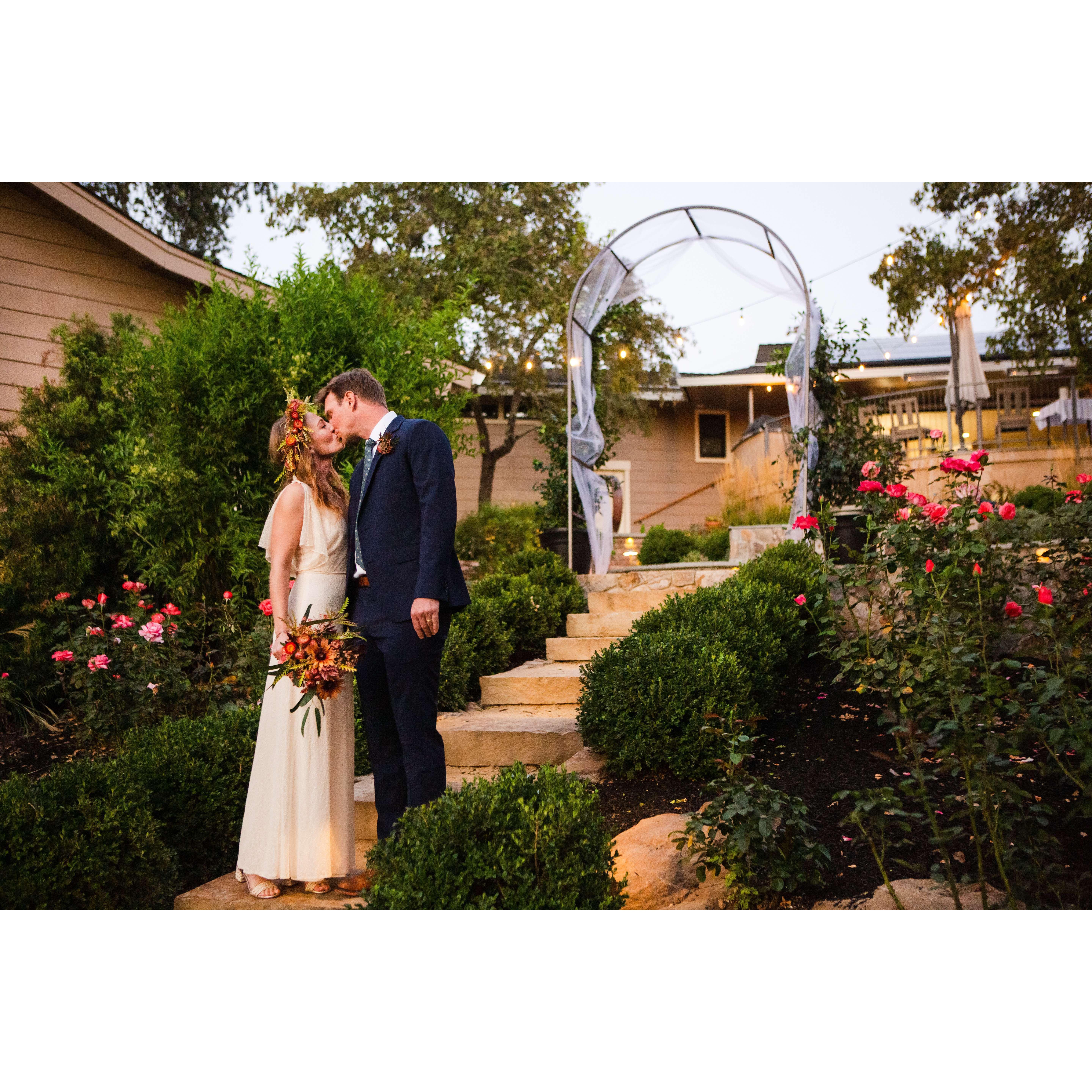 The natural beauty in Chris and Janie's back yard was the perfect setting