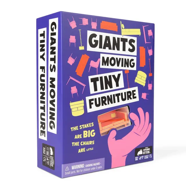 Exploding Kittens Giants Moving Tiny Furniture Game