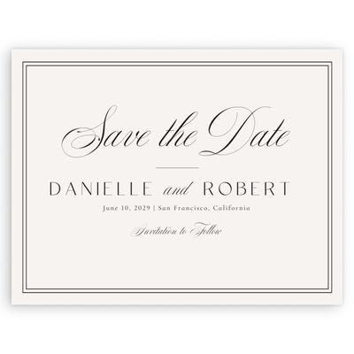 Beige Simple Wedding Digital Save the Date - Sydney Landscape