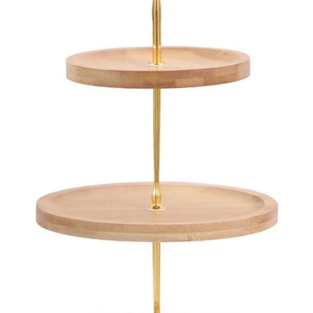 3 Tier Cupcake Stand, BetterJonny Wooden Tiered Tray, Cupcake Display Stand Dessert Stands, 3 Tier Cupcake Serving Stand for Tea Party, Baby Shower, Birthday, Wedding