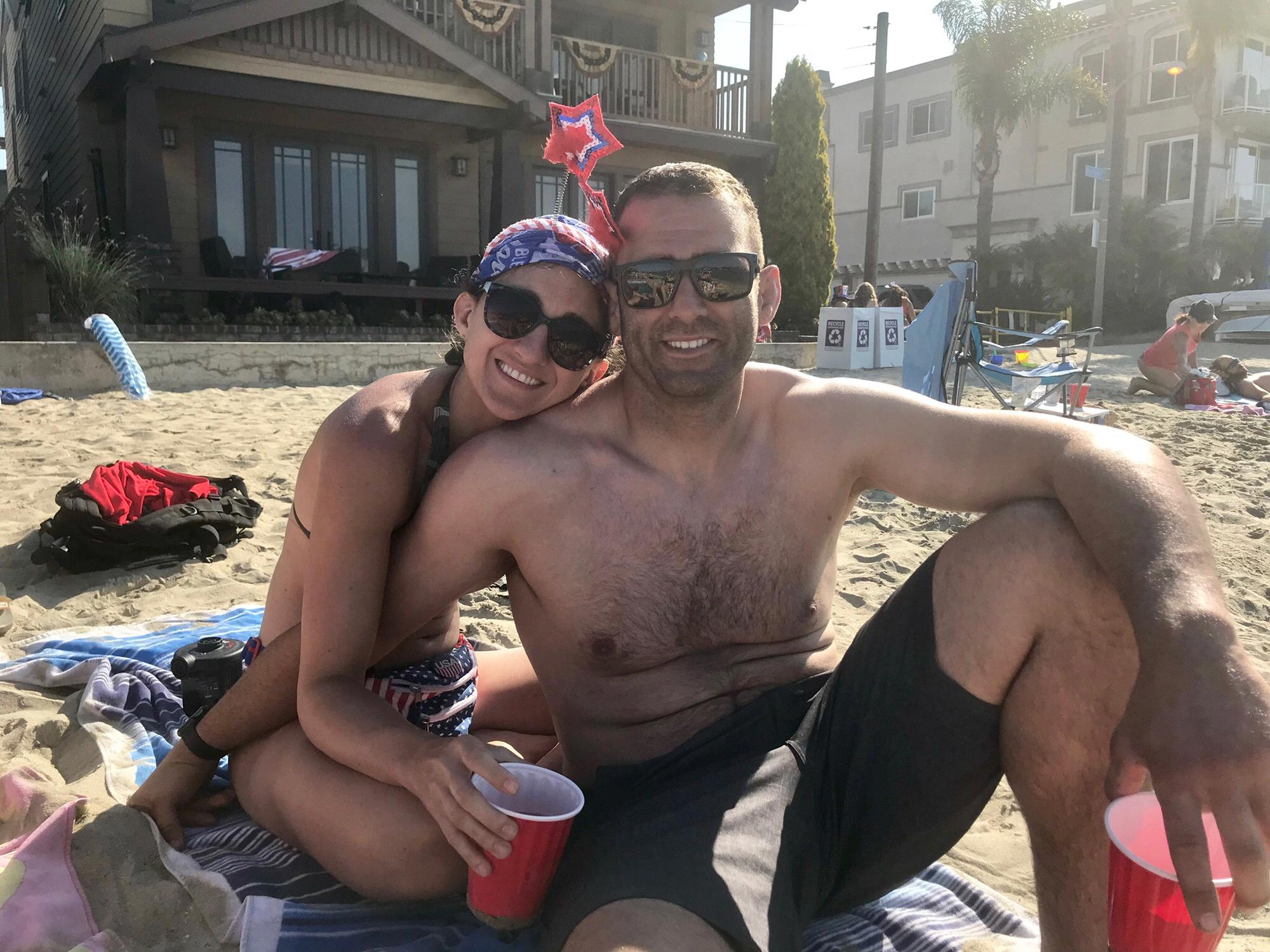 Our First Photo together- July 4, 2018. He would ask Gina to be his girlfriend later that night. Can you say FIREWORKS?!