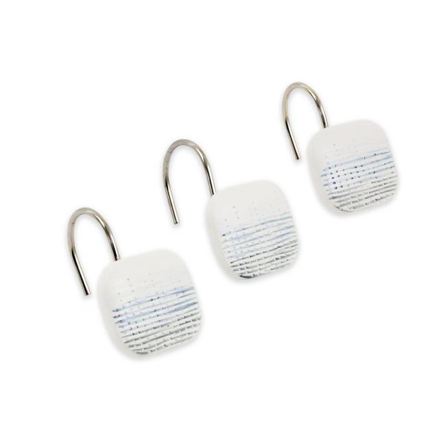 Croscill® 12-Count Nomad Shower Curtain Hooks in Blue