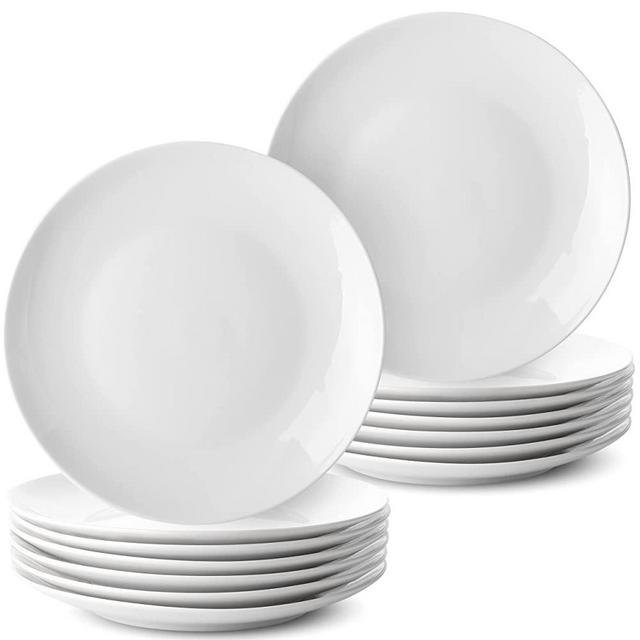 BTaT- White Dessert Plates, Set of 12, Small Plates for Appetizers, Small Plate, Small Appetizer Plates, Small White Plates, Dessert Plates Porcelain, Plates, White Plates, Porcelain Plates.