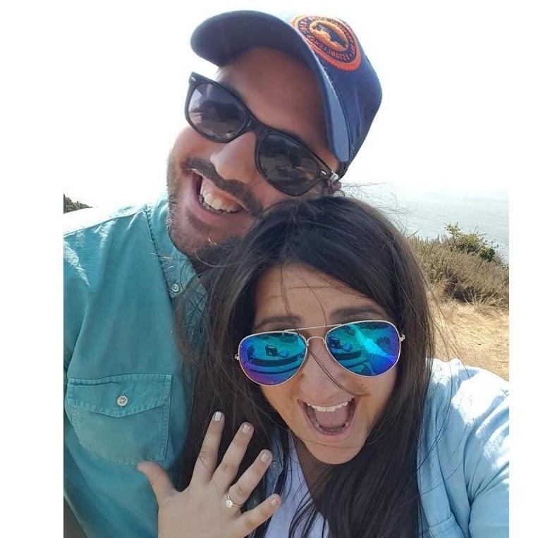 Getting engaged at Half Moon Bay