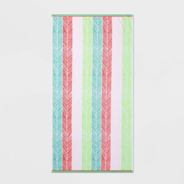 XL Chevron Striped Beach Towel - Sun Squad™