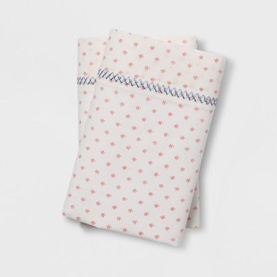 Print Percale Cotton Pillowcases (King) Coral - Opalhouse™