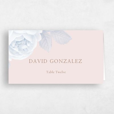 Blush, Pink Wedding Place Card - Milna