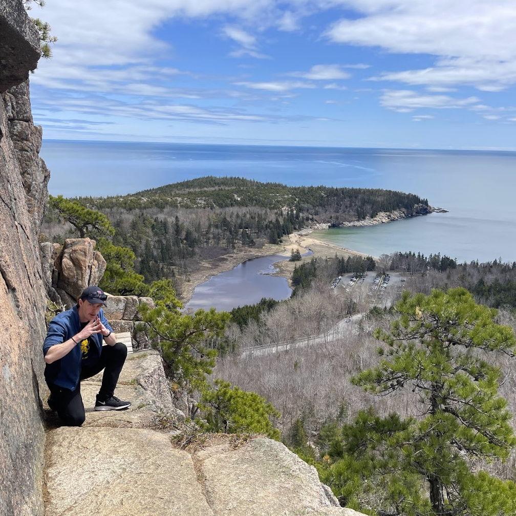 Kyle scheming on a Maine trip