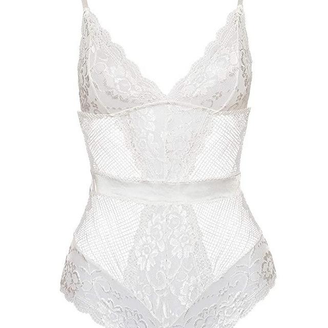 Garmol Women Lingerie One Piece Fishnet Teddy Lace Cups Bodysuit Mesh Babydoll, S-4XL