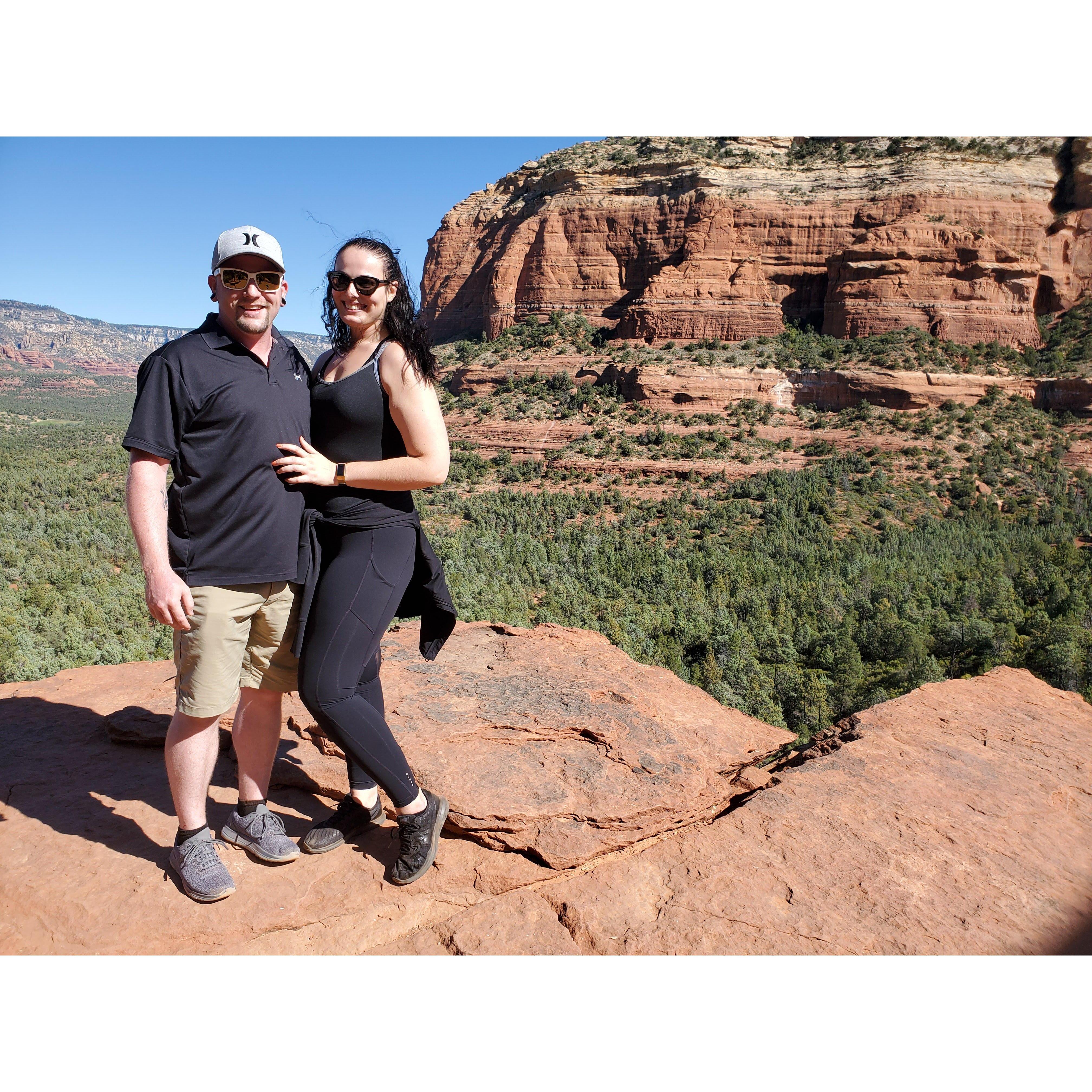 Still before the proposal on the Devil's Bridge trail, Oct. 2019