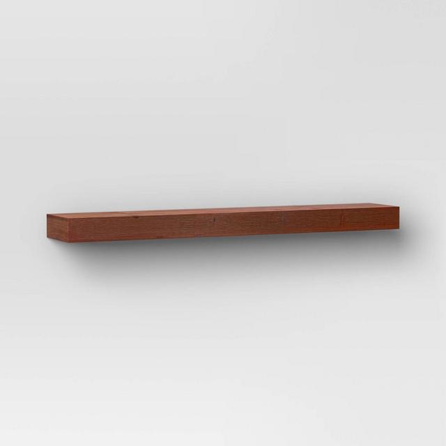 36" Floating Wood Shelf Dark Brown - Threshold™