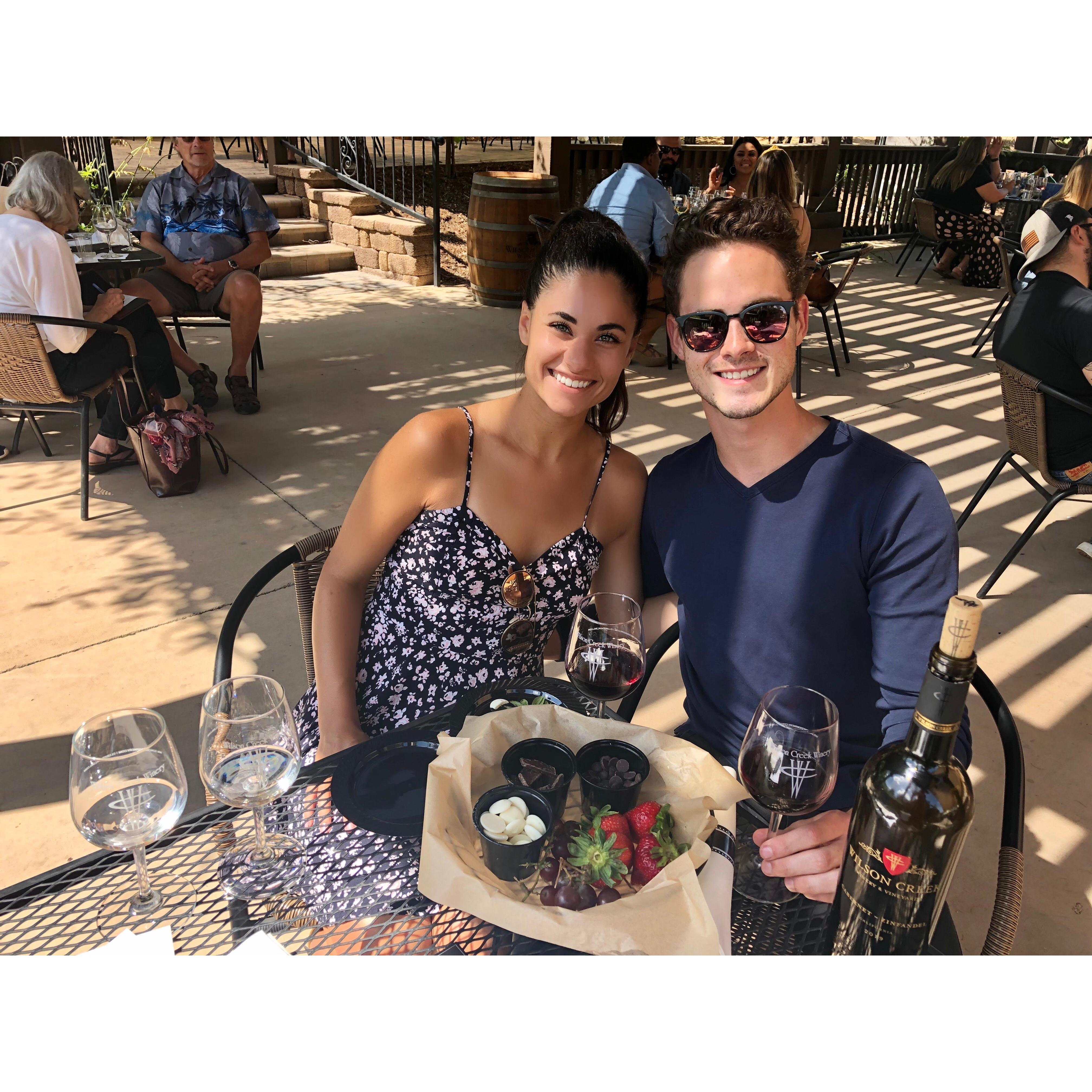 Visiting a winery in Temecula, California