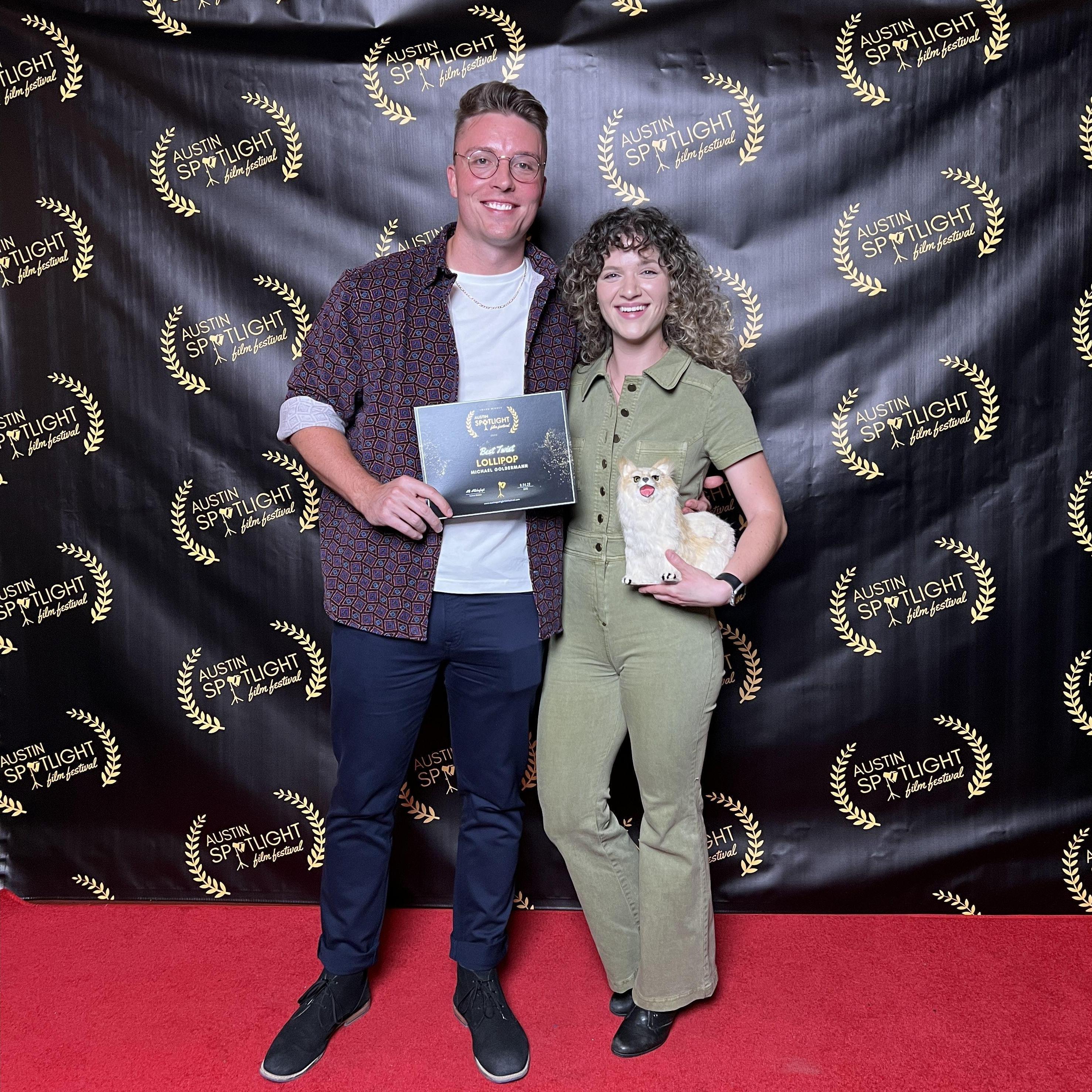 Austin Spotlight Film Featival | First Award Show together for one of our short films!