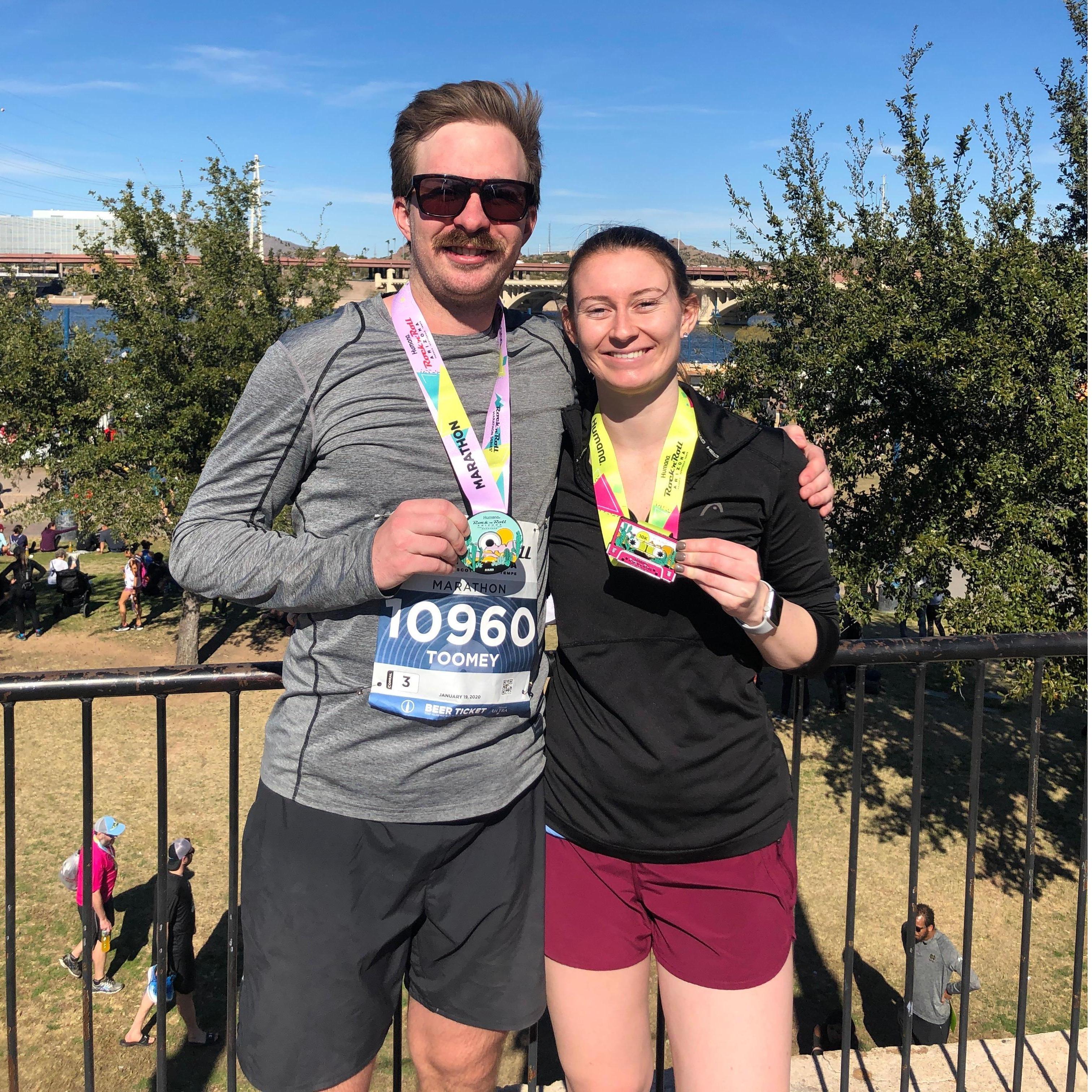 Our first Rock n Roll Race! David ran the full marathon and Casey ran the 10K!