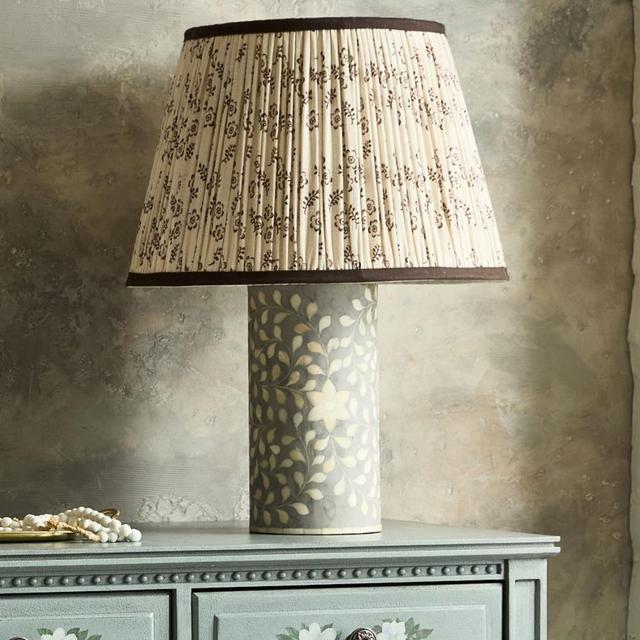Botanical Inlay Table Lamp, Lily