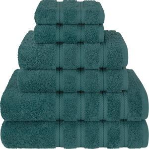 American Soft Linen Luxury 6 Piece Towel Set (Teal)
