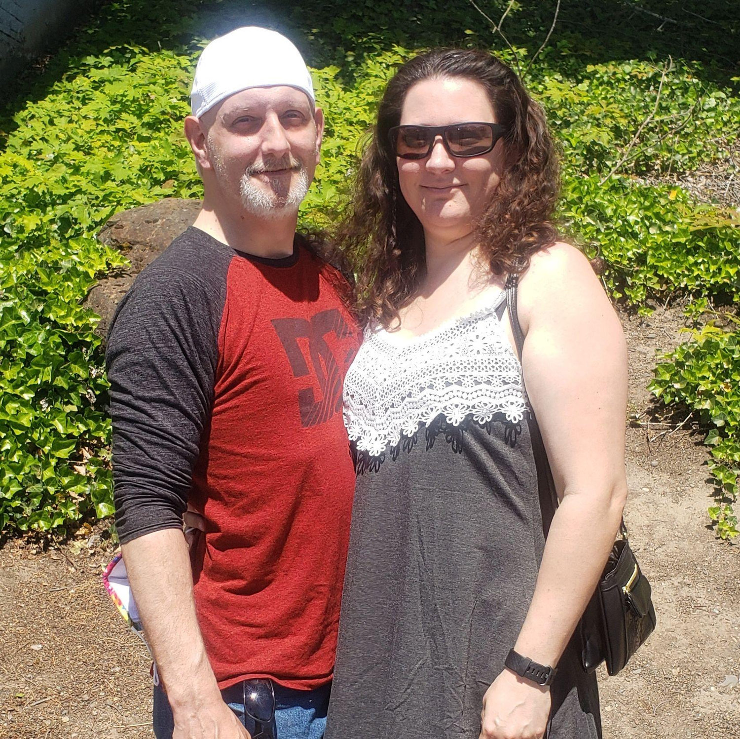 Our first photo together as a couple