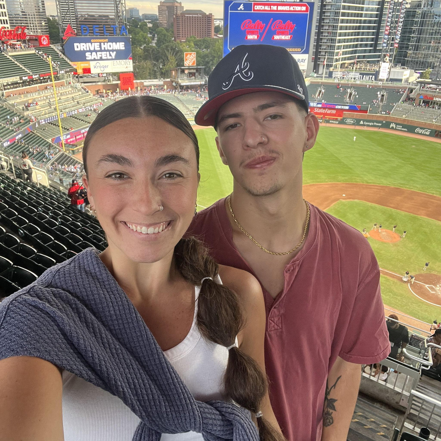 This was our first Braves game together. Luckily, we lived about 2 minutes from the stadium. Safe to say, we were regulars.