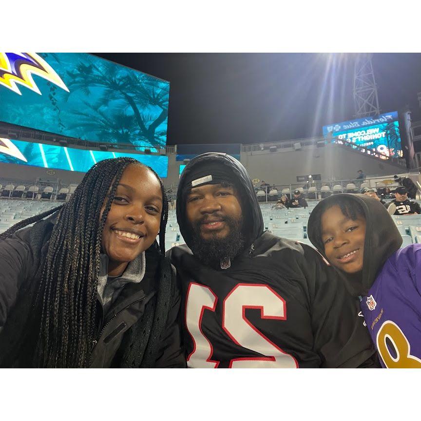 Brailen's first NFL game!