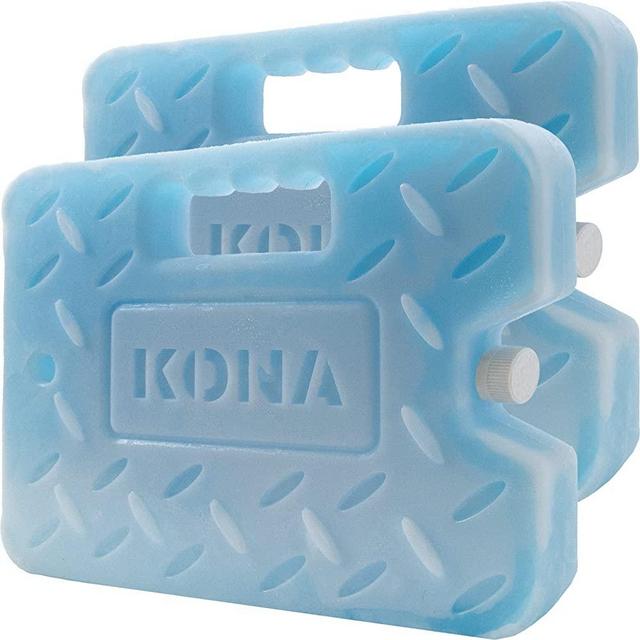 Kona Large Ice Pack for Coolers [Blue Ice 4lb] Extreme Long Lasting Design Absorbs Heat to Cool Faster - Refreezable. Reusable. Colder Than Ice (-5C) Cooler Ice Pack
