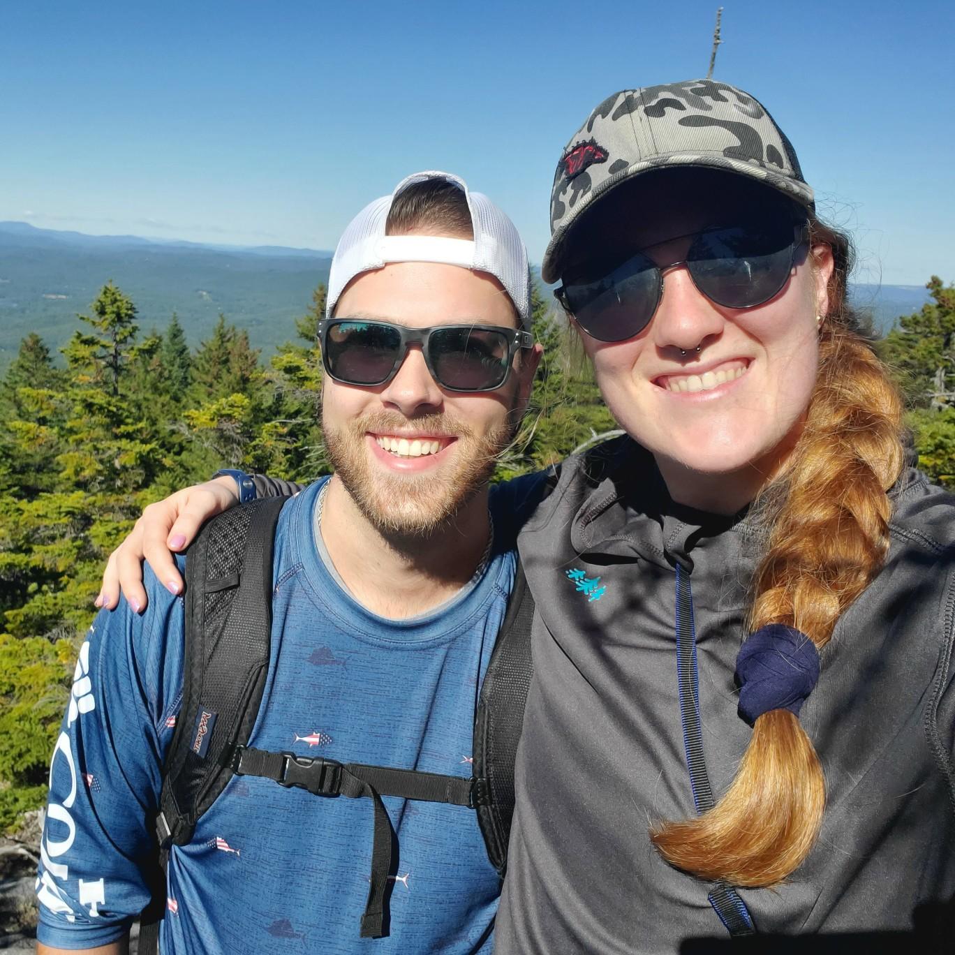 Headed up Mt. Kearsarge, Sept 5, 2020 (right before Tyler proposed).
