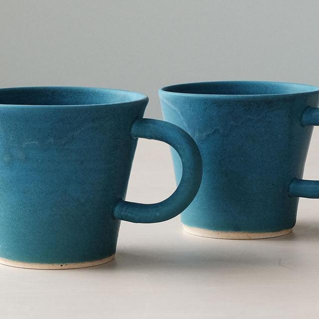 Set of 4 Blue Mugs