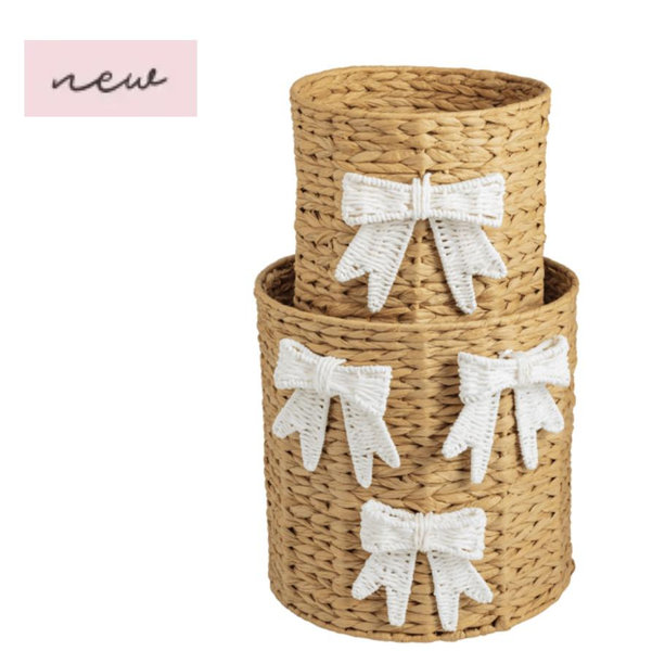 Woven Bow Basket Set